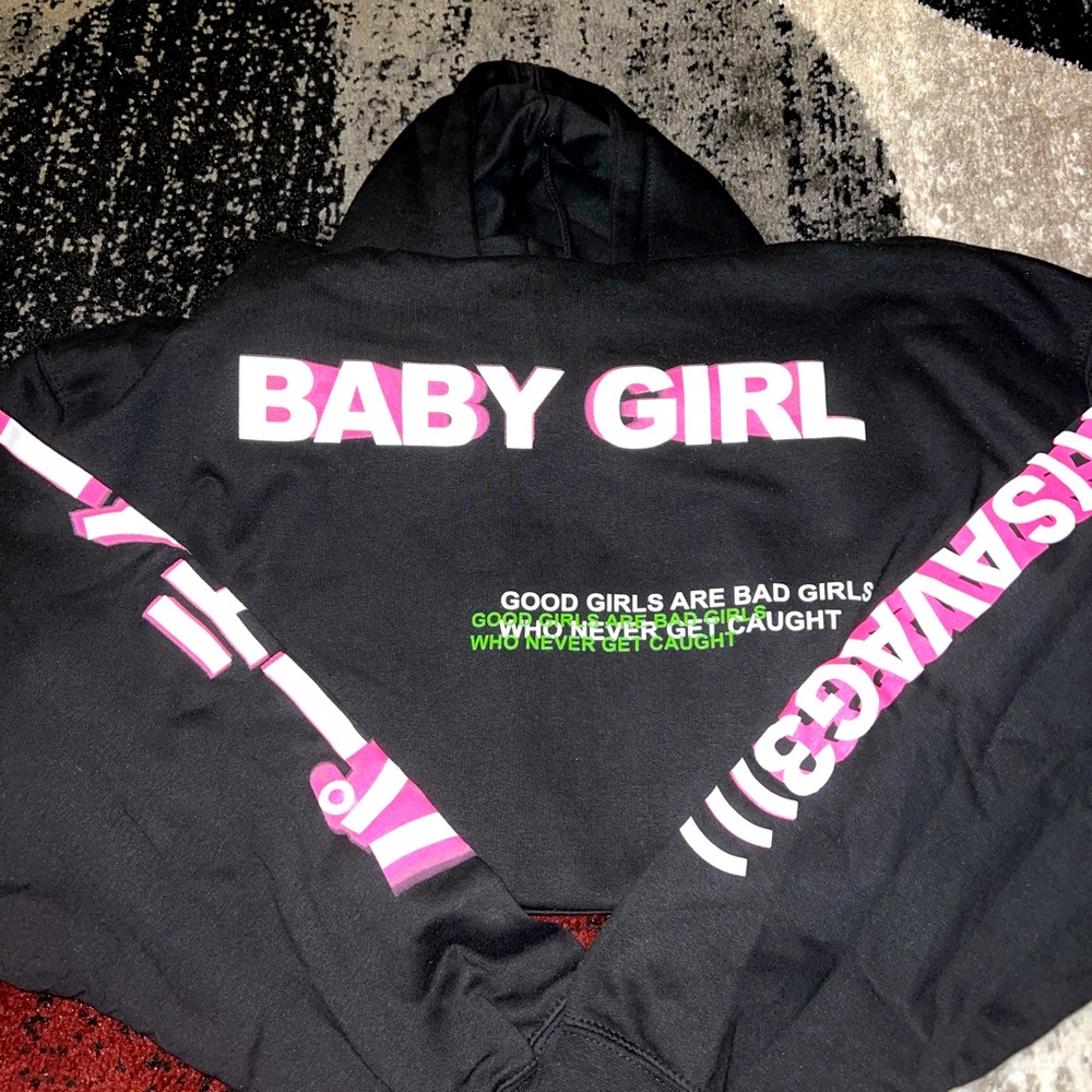 Babygirl Black Long Sleeve FashionNova Hoodie